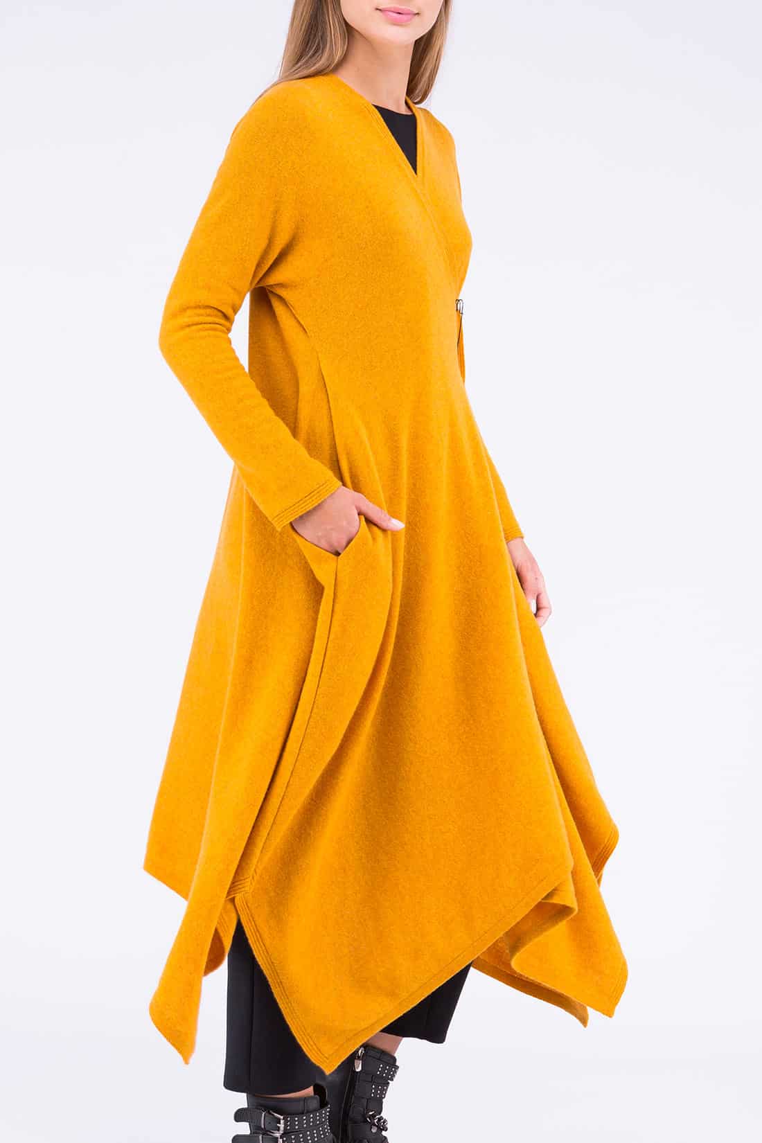 Yellow wool dress-coat ILULISSAT – Image 2