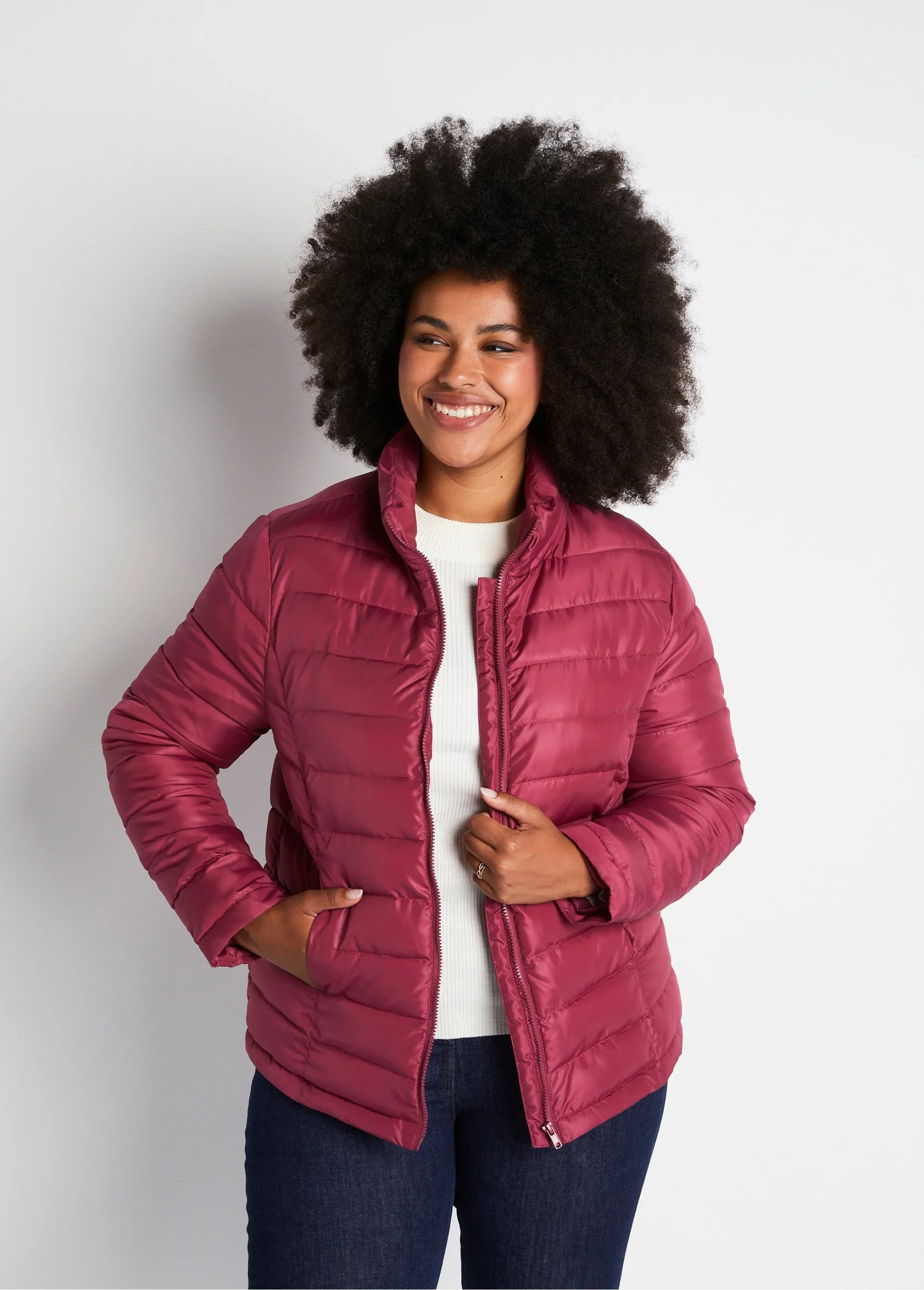 Doudoune courte zippée manches longues – Image 7