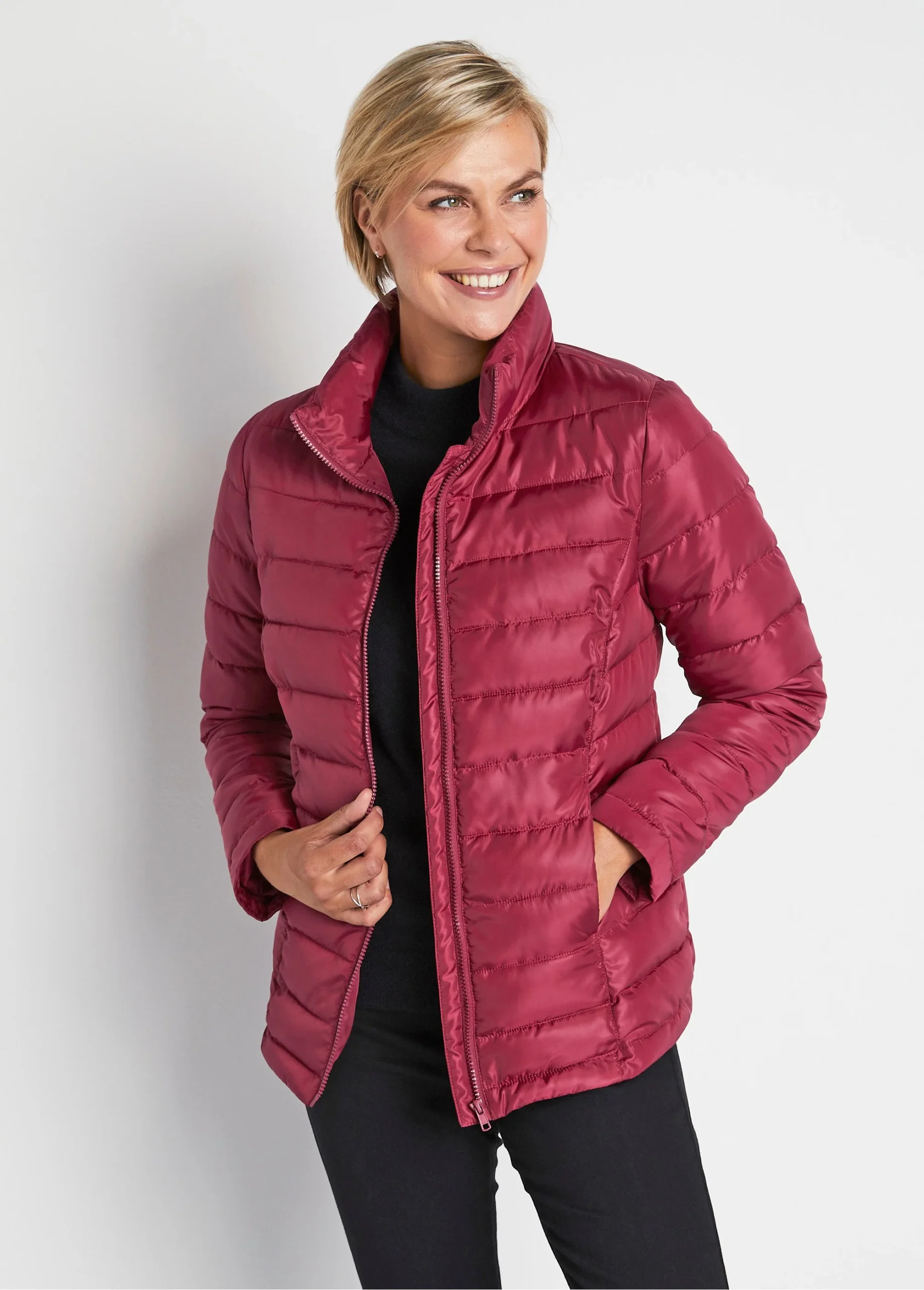 Doudoune courte zippée manches longues – Image 2